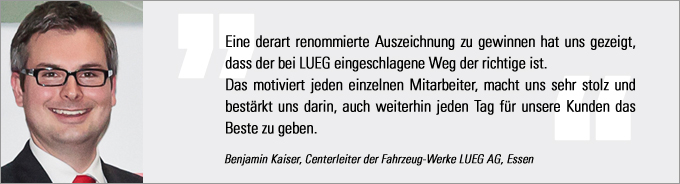 Statement Benjamin Kaiser Kaiser, Lueg, Vertriebs Award