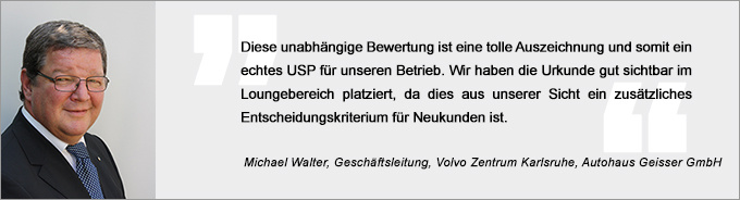 Statement Michael Walter Michael Walter, Vertriebs Award