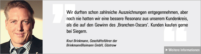 Knut Brinkmann, Service Award Gewinner 2012 BrinkmannBleimann, Service Award Gewinner 2012