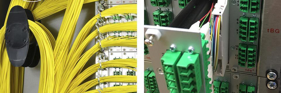 Der zentrale, modular aufgebaute Glasfaserverteiler TDF lässt sich laut Hersteller TDE insbesondere im Central Office bei Carriern einsetzen. Der zentrale, modular aufgebaute Glasfaserverteiler TDF lässt sich laut Hersteller TDE insbesondere im Central Office bei Carriern einsetzen.