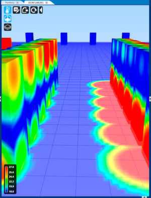 Eine Echtzeit-Visualisierung in 3D, um Kühlung und Wärmebelastung effizient auszugleichen, vereinfacht die Rechenzentrumsverwaltung und reduziert Kosten! Eine Echtzeit-Visualisierung in 3D, um Kühlung und Wärmebelastung effizient auszugleichen, vereinfacht die Rechenzentrumsverwaltung und reduziert Kosten!