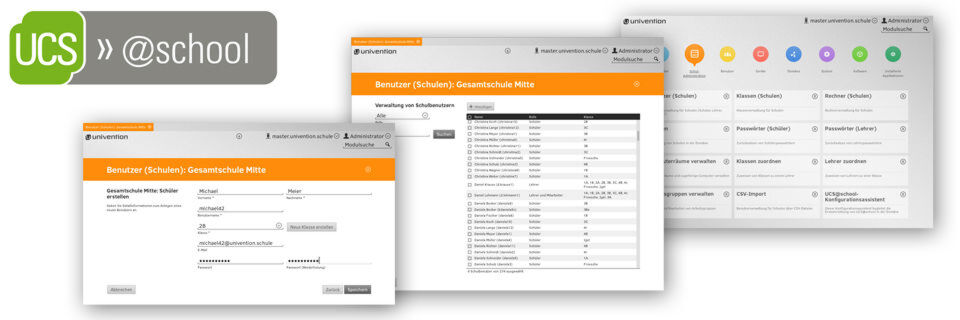 Mit USC@school offeriert Univention ein für den Bildungsbereich optimiertes Identitäts- und Berechtigungs-Management. Mit USC@school offeriert Univention ein für den Bildungsbereich optimiertes Identitäts- und Berechtigungs-Management.