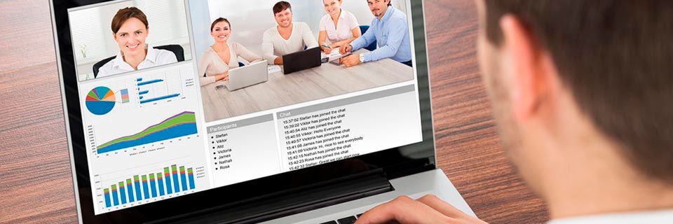 Für Videokonferenzen wird neben der technischen Ausstattung lediglich eine stabile Internetverbindung und eine entsprechende Software benötigt. Für Videokonferenzen wird neben der technischen Ausstattung lediglich eine stabile Internetverbindung und eine entsprechende Software benötigt.