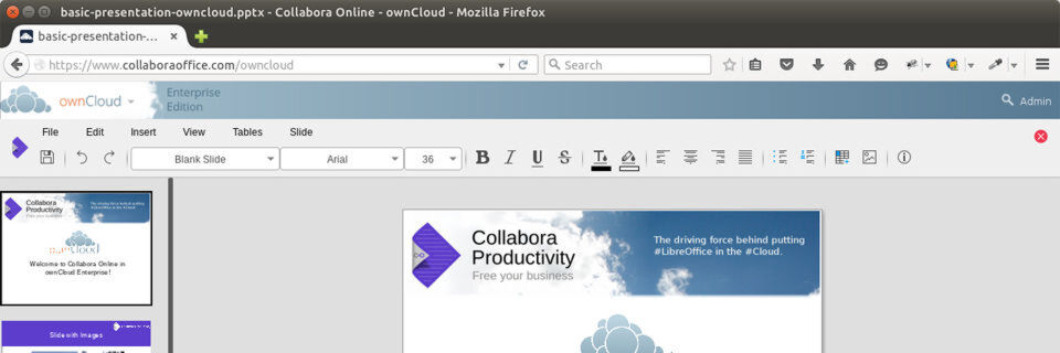 Collabora ergänzt ownCloud um Funktionen von LibreOffice. Collabora ergänzt ownCloud um Funktionen von LibreOffice.