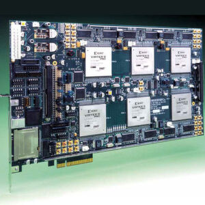 ASIC Prototyping Engine auf Basis von Virtex II Pro FPGAs (2005): Zum Start des neuen Jahrtausend stellen FPGAs zunehmend attraktive Alternativen zu althergebrachten Entwicklungslösungen dar, nicht zuletzt dank der größeren Verfügbarkeit von Soft-Logic-IPs. ASIC Prototyping Engine auf Basis von Virtex II Pro FPGAs (2005): Zum Start des neuen Jahrtausend stellen FPGAs zunehmend attraktive Alternativen zu althergebrachten Entwicklungslösungen dar, nicht zuletzt dank der größeren Verfügbarkeit von Soft-Logic-IPs.