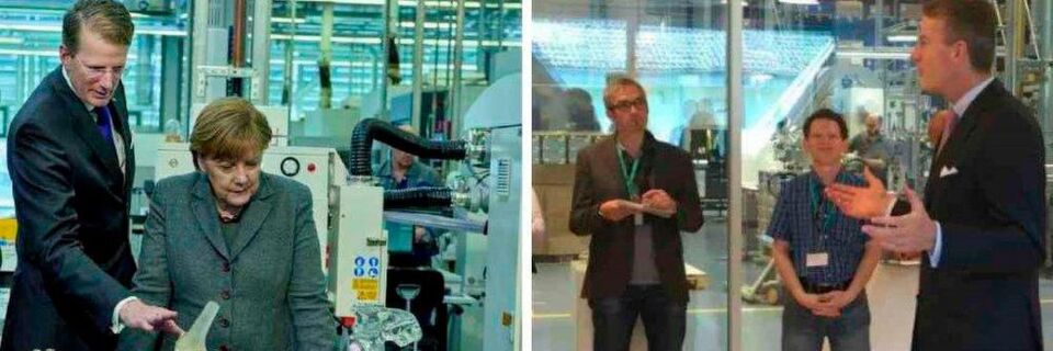 Im März war noch Kanzlerin Merkel zu Besuch beim Aesculap-Vorstandsvorsitzenden Prof. Dr. Hanns-Peter Knaeblel, nun war es Devicemed-Chefredakteur Peter Reinhardt (3. v. r.). Im März war noch Kanzlerin Merkel zu Besuch beim Aesculap-Vorstandsvorsitzenden Prof. Dr. Hanns-Peter Knaeblel, nun war es Devicemed-Chefredakteur Peter Reinhardt (3. v. r.).
