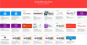 Der hauseigene App-Store enthält unterschiedliche Apps, die SuperOffice CRM ergänzen. Der hauseigene App-Store enthält unterschiedliche Apps, die SuperOffice CRM ergänzen.