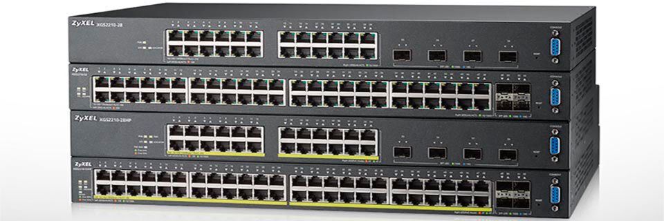 Die Switches der XGS2210-Serie von Zyxel gibt es mit 28 oder 52 Ports mit und ohne PoE-Unterstützung. Die Switches der XGS2210-Serie von Zyxel gibt es mit 28 oder 52 Ports mit und ohne PoE-Unterstützung.