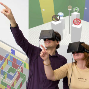 Mt ihrer Virtual-Reality-Technologie erzeugen Hannes Kaufmann und seine Kollegin Khrystyna Vasylevskaschier schon seit 2013 praktisch unendliche virtuelle Welten auf begrenztem realen Raum erzeugen. Mt ihrer Virtual-Reality-Technologie erzeugen Hannes Kaufmann und seine Kollegin Khrystyna Vasylevskaschier schon seit 2013 praktisch unendliche virtuelle Welten auf begrenztem realen Raum erzeugen.