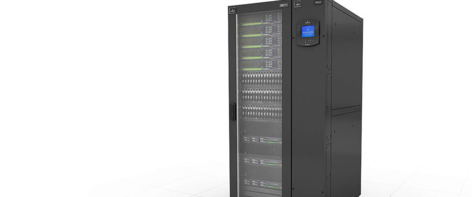 Liebert DCL ist eine Rack-Kühllösung für eine effiziente Umgebungssteuerung für Serverschränke in Modulbauweise, mit bis zu vier Racks je Kühlmodul, und zwei unterschiedlichen Baureihen für einen möglichen Einsatz auch in Bereichen, in denen sich Menschen aufhalten. Liebert DCL ist eine Rack-Kühllösung für eine effiziente Umgebungssteuerung für Serverschränke in Modulbauweise, mit bis zu vier Racks je Kühlmodul, und zwei unterschiedlichen Baureihen für einen möglichen Einsatz auch in Bereichen, in denen sich Menschen aufhalten.