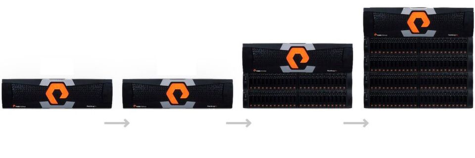 Mit dem FlashArray//m10 bringt Pure Storage ein Full-Flash-Array, das mit den Anforderungen des Unternehmens wachsen kann. Die zweite Neuheit ist das FlashBlade-Array mit einer Bandbreite von bis zu 15GB/s pro 4U-Gehäuse. Mit dem FlashArray//m10 bringt Pure Storage ein Full-Flash-Array, das mit den Anforderungen des Unternehmens wachsen kann. Die zweite Neuheit ist das FlashBlade-Array mit einer Bandbreite von bis zu 15GB/s pro 4U-Gehäuse.