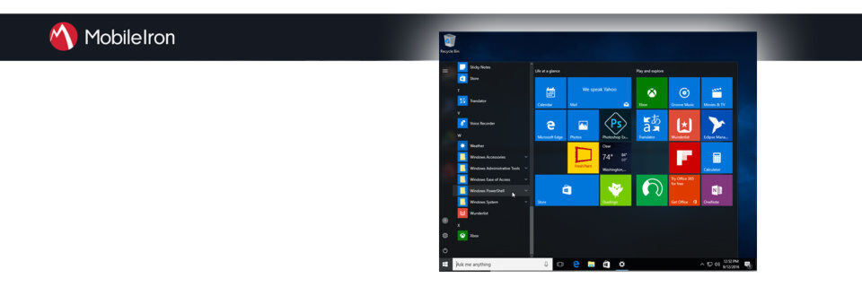 Jeder Desktop verfügt über kontext-sensitive Richtlinien, die die Geschäftsdaten sichern, ohne die Benutzererfahrung oder den Schutz der Privatsphäre einzuschränken. Jeder Desktop verfügt über kontext-sensitive Richtlinien, die die Geschäftsdaten sichern, ohne die Benutzererfahrung oder den Schutz der Privatsphäre einzuschränken.