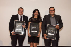 Die Gewinner des Storage-Insider Readers' Choice Award 2016 in der Kategorie Backup / Disaster Recovery: von links nach rechts: Andreas Mayer, Gaby Schauer und Hakan Kaya Die Gewinner des Storage-Insider Readers' Choice Award 2016 in der Kategorie Backup / Disaster Recovery: von links nach rechts: Andreas Mayer, Gaby Schauer und Hakan Kaya