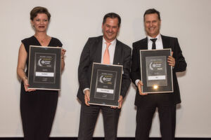 Die Gewinner des Storage-Insider Readers' Choice Award 2016 in der Kategorie All-Flash-Array: von links nach rechts: Agnes Pakowski, Christian Fuhrmann und Dirk Köhler Die Gewinner des Storage-Insider Readers' Choice Award 2016 in der Kategorie All-Flash-Array: von links nach rechts: Agnes Pakowski, Christian Fuhrmann und Dirk Köhler