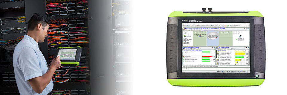 Im Zusammenspiel mit der Service-Assurance-Plattform nGenius ONE bietet das portable Tablet erweiterte Reporting-Funktionen. Im Zusammenspiel mit der Service-Assurance-Plattform nGenius ONE bietet das portable Tablet erweiterte Reporting-Funktionen.
