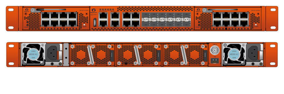 Die Appliance GigaVUE-HC1 bietet zwölf „SFP/SFP+“-Schnittstellen, vier feste RJ45-Ports und Platz für zwei Erweiterungsmodulde. Die Appliance GigaVUE-HC1 bietet zwölf „SFP/SFP+“-Schnittstellen, vier feste RJ45-Ports und Platz für zwei Erweiterungsmodulde.