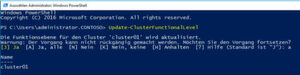 Nach der Aktualisierung eines Cluster zu Windows Server 2016, wird er auf den neuen Modus aktualisiert. Ältere Knoten sind dann nicht mehr integrierbar. Nach der Aktualisierung eines Cluster zu Windows Server 2016, wird er auf den neuen Modus aktualisiert. Ältere Knoten sind dann nicht mehr integrierbar.