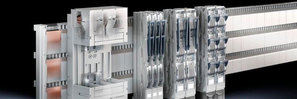 Das Rittal Sammelschienensystem mit 185 mm Mittenabstand bietet unter Berücksichtigung wirtschaftlicher Aspekte und den Anforderungen der aktuellen Norm IEC 61439-1 perfekte Voraussetzungen für einen kompakten und sicheren Systemaufbau für Energieverteilungen. Das Rittal Sammelschienensystem mit 185 mm Mittenabstand bietet unter Berücksichtigung wirtschaftlicher Aspekte und den Anforderungen der aktuellen Norm IEC 61439-1 perfekte Voraussetzungen für einen kompakten und sicheren Systemaufbau für Energieverteilungen.