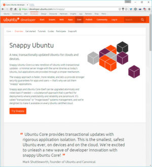 Canonical positioniert Snappy Ubuntu Core als ein schnelles und leichtgewichtiges Linux-Betriebssystem für Datencenter, Clouds, Container und IoT-Geräte Canonical positioniert Snappy Ubuntu Core als ein schnelles und leichtgewichtiges Linux-Betriebssystem für Datencenter, Clouds, Container und IoT-Geräte
