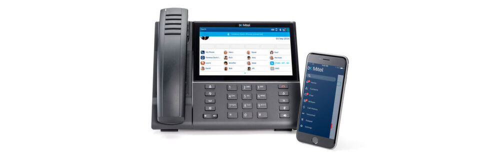 Das MiVoice 6940 hat ein siben Zoll groes Touch-Display. Das MiVoice 6940 hat ein siben Zoll groes Touch-Display.