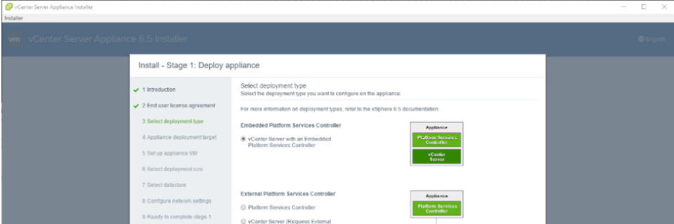 Das Installieren der vCSA hat sich in Version 6.5 deutlich vereinfacht (Thomas Drilling). Das Installieren der vCSA hat sich in Version 6.5 deutlich vereinfacht (Thomas Drilling).