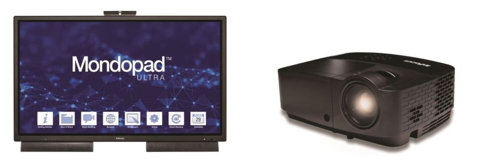 Infocus zeigt auf der ISE in Amsterdam die 70-Zoll-Ultra-Variante des Touchscreen-Rechners Mondopad. Zudem gibt es noch die neuen Beamer der Serie IN2120x zu sehen. Infocus zeigt auf der ISE in Amsterdam die 70-Zoll-Ultra-Variante des Touchscreen-Rechners Mondopad. Zudem gibt es noch die neuen Beamer der Serie IN2120x zu sehen.