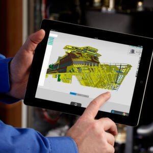 Komplexes 3D-Modell eines Schiffes: Die Softwareplattform Instant-3D-Hub visualisiert die 3D-Daten überall und interaktiv in einem Webbrowser – so können auch Mitarbeiter außerhalb der Konstruktionsabteilung auf die Daten zugreifen, sich über den aktuellen Status informieren und bei der weiteren Planung mitdiskutieren. Komplexes 3D-Modell eines Schiffes: Die Softwareplattform Instant-3D-Hub visualisiert die 3D-Daten überall und interaktiv in einem Webbrowser – so können auch Mitarbeiter außerhalb der Konstruktionsabteilung auf die Daten zugreifen, sich über den aktuellen Status informieren und bei der weiteren Planung mitdiskutieren.