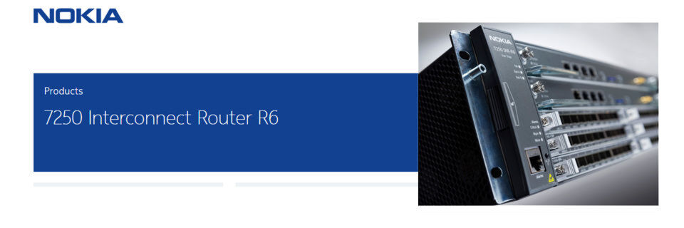 Der Nokia 7250 Interconnect Router R6 (IXR-R6) liefert Performance im Terabit-Bereich, niedrige Latenzen und eine verbesserte Portdichte. Der Nokia 7250 Interconnect Router R6 (IXR-R6) liefert Performance im Terabit-Bereich, niedrige Latenzen und eine verbesserte Portdichte.