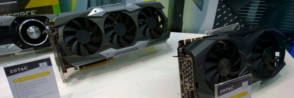 Auf der Cebit 2017 zeigt Zotac erstmals seine AMP!-Custom-Designs mit Nvidia Geforce GTX 1080 Ti. Auf der Cebit 2017 zeigt Zotac erstmals seine AMP!-Custom-Designs mit Nvidia Geforce GTX 1080 Ti.