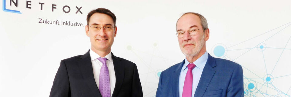 Gemeinsam mit Ortwin Wohlrab (r.), dem CEO von Netfox, bildet Joachim Braune jetzt den Vorstand des Systemhauses. Gemeinsam mit Ortwin Wohlrab (r.), dem CEO von Netfox, bildet Joachim Braune jetzt den Vorstand des Systemhauses.