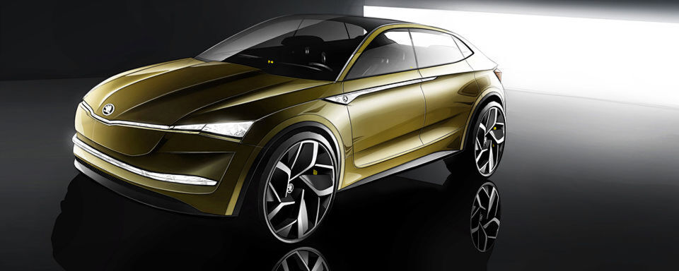 Mit der Studie Vision E präsentiert Skoda auf der Auto Shanghai im April sein erstes, rein elektrisch angetriebenes Fahrzeug. Mit der Studie Vision E präsentiert Skoda auf der Auto Shanghai im April sein erstes, rein elektrisch angetriebenes Fahrzeug.