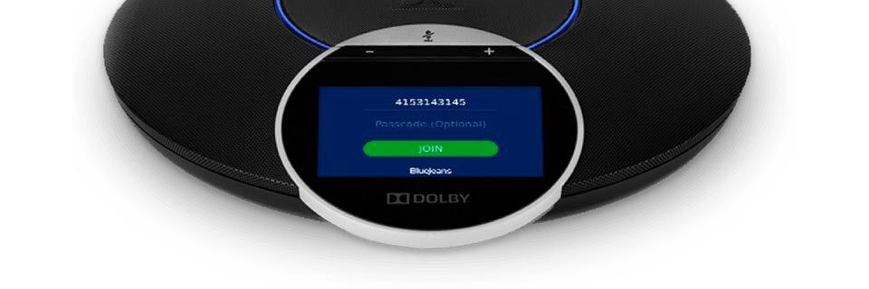 Das Dolby Conference Phone wird künftig ein Teil von BlueJeans Huddle sein. Das Dolby Conference Phone wird künftig ein Teil von BlueJeans Huddle sein.