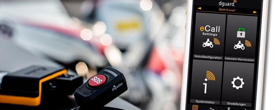 Das automatische dguard-System wird vom Motorradzubehör-Spezialisten Alpha-Technik vertrieben. Das automatische dguard-System wird vom Motorradzubehör-Spezialisten Alpha-Technik vertrieben.
