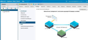 Die vCenter-Umgebung lässt sich in vSphere 6.5 hochverfügbar betreiben und die Konfiguration schnell und einfach sichern und wiederherstellen. Die vCenter-Umgebung lässt sich in vSphere 6.5 hochverfügbar betreiben und die Konfiguration schnell und einfach sichern und wiederherstellen.