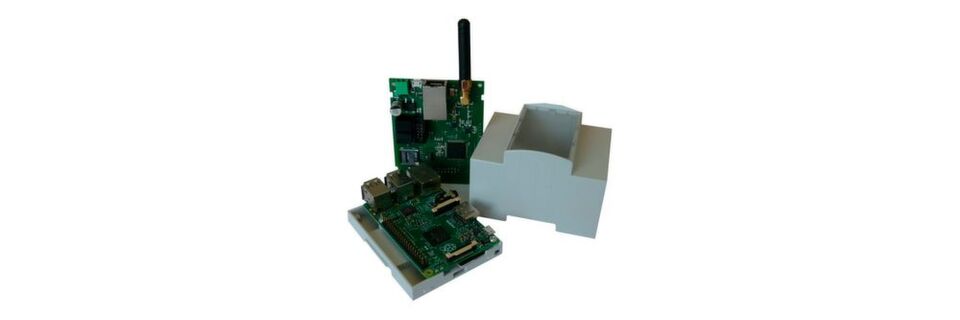 Raspberry Pi (unten) und FunkPi: Das System für Hausautomatisierungsprojekte passt in ein Standard-Hutschienengehäuse Raspberry Pi (unten) und FunkPi: Das System für Hausautomatisierungsprojekte passt in ein Standard-Hutschienengehäuse