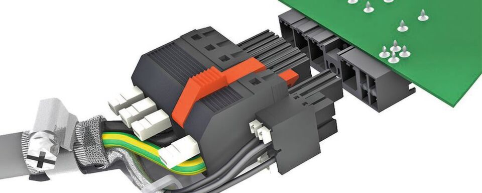 Beim Verwenden von Motoranschlussleitungen ohne Aderendhülsen oder bei Leitungen mit kleinem Querschnitt ist der verrastbare Push Button von Vorteil, weil er die Klemmstelle geöffnet hält. Beim Verwenden von Motoranschlussleitungen ohne Aderendhülsen oder bei Leitungen mit kleinem Querschnitt ist der verrastbare Push Button von Vorteil, weil er die Klemmstelle geöffnet hält.