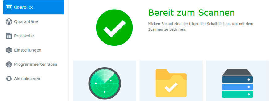Auch ein Virenschutz lässt sich über das NAS realisieren. Auch ein Virenschutz lässt sich über das NAS realisieren.