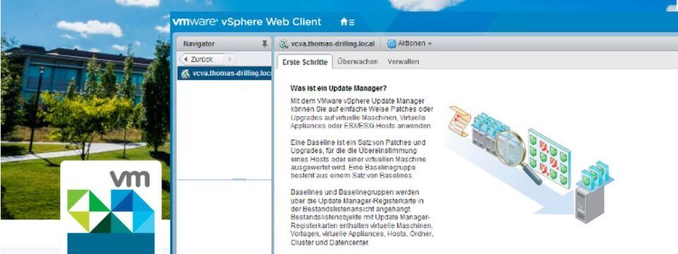 VMware vSphere Update Manager (VUM) spielt für ESXi eine ähnliche Rolle wie WSUS oder WDS in Windows Server und ist in Vsphere 6.5 erstmals vollständig in den Web Client integriert. VMware vSphere Update Manager (VUM) spielt für ESXi eine ähnliche Rolle wie WSUS oder WDS in Windows Server und ist in Vsphere 6.5 erstmals vollständig in den Web Client integriert.