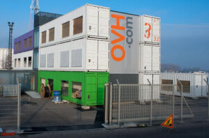 In Straßburg betreibt OVH eine Container-Rechenzentrum, hier eine Aufnahme während des Baus. In Straßburg betreibt OVH eine Container-Rechenzentrum, hier eine Aufnahme während des Baus.