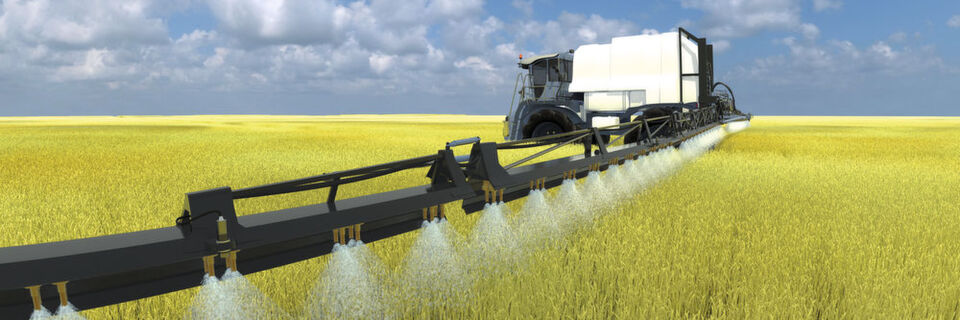 Ultraschallsensoren sorgen in landwirtschaftlichen Nutzfahrzeugen etwa für zuverlässige Höhennivellierung von Spritzauslegern. Ultraschallsensoren sorgen in landwirtschaftlichen Nutzfahrzeugen etwa für zuverlässige Höhennivellierung von Spritzauslegern.