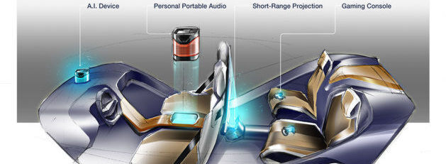 Das Auto der Zukunft bietet verschiedenste Automatisierungs- und Entertainmentfunktionen. Als Anzeige dienen lichtstarke hochauflösende Projektionen. Das Auto der Zukunft bietet verschiedenste Automatisierungs- und Entertainmentfunktionen. Als Anzeige dienen lichtstarke hochauflösende Projektionen.