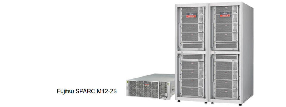 Als so genannte Building Blocks lässt sich das High-end-System des „Sparc M12-2S“ bis zu einem System aus 16 Blocks skalieren. Als so genannte Building Blocks lässt sich das High-end-System des „Sparc M12-2S“ bis zu einem System aus 16 Blocks skalieren.