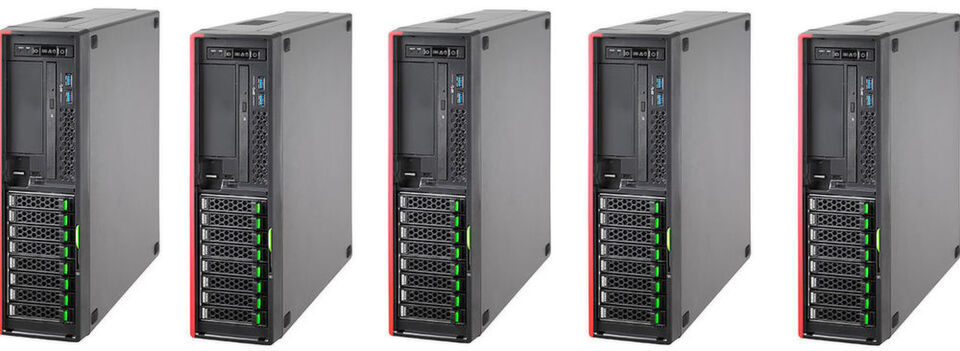 Fujitsu hat seine Mono-Socket-Server überarbeitet; es gibt vier neue Primergy-Modelle, darunter den Server TX1320 M3, der gerade einmal ein Chassis-Volumen von 13,3 Litern besitzt. Fujitsu hat seine Mono-Socket-Server überarbeitet; es gibt vier neue Primergy-Modelle, darunter den Server TX1320 M3, der gerade einmal ein Chassis-Volumen von 13,3 Litern besitzt.