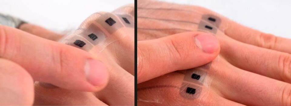 Über ultradünne, elektronische Tattoos an markanten Körperstellen können Nutzer mobile Endgeräte steuern. Über ultradünne, elektronische Tattoos an markanten Körperstellen können Nutzer mobile Endgeräte steuern.