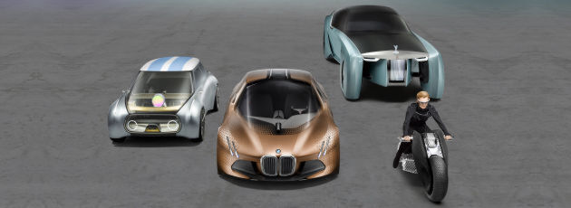 Erstmals gemeinsam in der BMW Welt hzu sehen: die vier zukunftsweisenden Konzeptfahrzeige „VISION NEXT 100“. Erstmals gemeinsam in der BMW Welt hzu sehen: die vier zukunftsweisenden Konzeptfahrzeige „VISION NEXT 100“.
