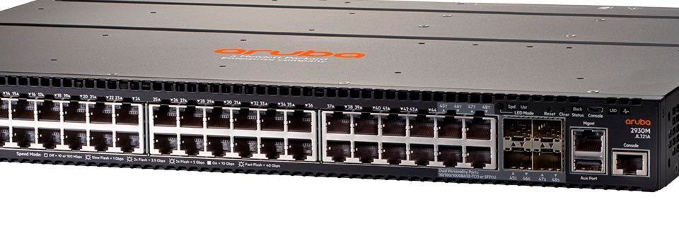 Die eine Höheneinheit großen 2930M-Switches bieten Aruba zufolge modulare HPE-Smart-Rate-Multi-Gigabit-Ethernet-Konnektivität. Die eine Höheneinheit großen 2930M-Switches bieten Aruba zufolge modulare HPE-Smart-Rate-Multi-Gigabit-Ethernet-Konnektivität.