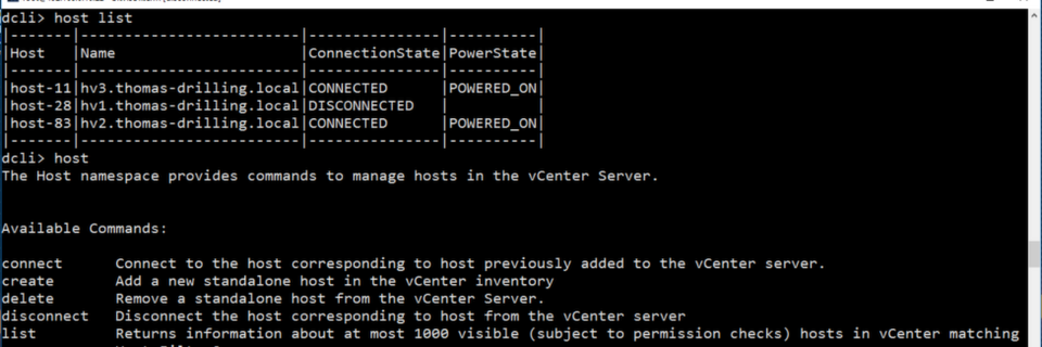 Die neue DCLI der 6.5´er Version der vCenter-Appliance (Thomas Drilling) Die neue DCLI der 6.5´er Version der vCenter-Appliance (Thomas Drilling)