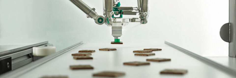 Pick-and-Place-Anwendungen mit dem Delta 3 Roboter. Pick-and-Place-Anwendungen mit dem Delta 3 Roboter.