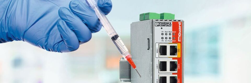 Durch die Kombination der Software zur Netzwerküberwachung und der industriellen Security Appliances lässt sich das Sicherheitsniveau von Produktionsnetzwerken einfach und deutlich erhöhen. Durch die Kombination der Software zur Netzwerküberwachung und der industriellen Security Appliances lässt sich das Sicherheitsniveau von Produktionsnetzwerken einfach und deutlich erhöhen.