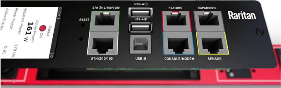 Intelligente Stromschaltleisten, PDUs, erlauben eine präzise und kontinuierliche Messung der abgerufenen elektrischen Leistung im Rack. Raritan stattet seine Power Distribution Units nun mit einem neuen Controller und neuer Firmware aus. Intelligente Stromschaltleisten, PDUs, erlauben eine präzise und kontinuierliche Messung der abgerufenen elektrischen Leistung im Rack. Raritan stattet seine Power Distribution Units nun mit einem neuen Controller und neuer Firmware aus.